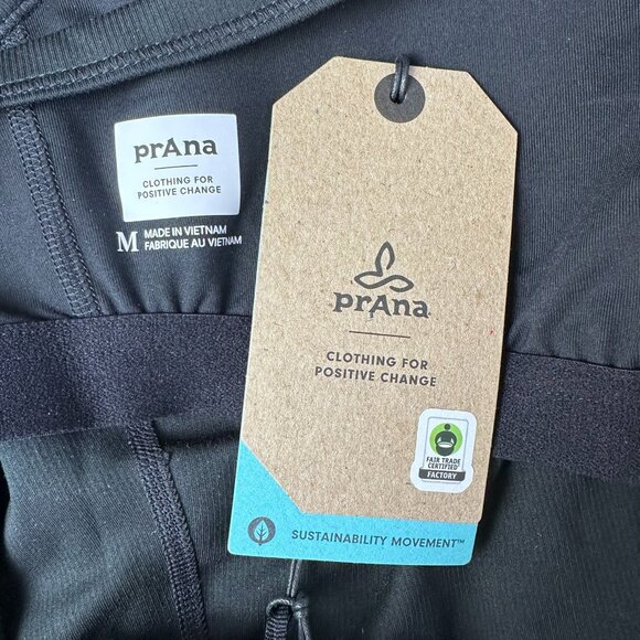 prAna Women's Becksa™ High Neck Scoop Back Fitted Ribbed Shortie , Solid Black - Picture 7 of 12